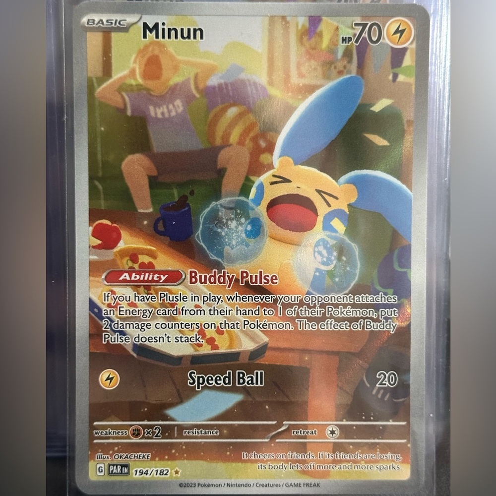 194/182 Minun Pokemon Full Art- Paradox Rift